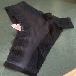 Black Lace Trim Panties